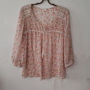 Watercolors Peasant Top